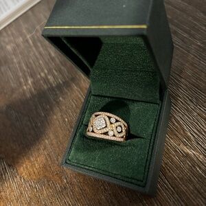 Men’s Tri Colored Rose Gold Diamond Ring